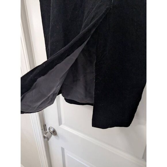 Talbots Vintage Velour Midi Skirt women's 10 black wrap pencil witchy goth Punk - Picture 3 of 7